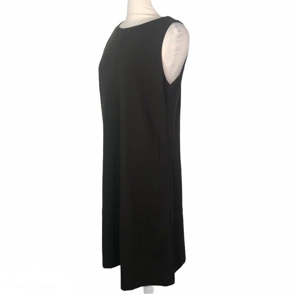 Eileen Fisher Brown Sleeveless Casual Shift Dress - Picture 1 of 6